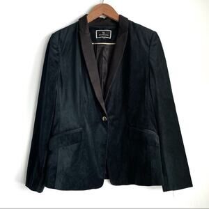 Melanie Lyne one button velvet collared blazer
